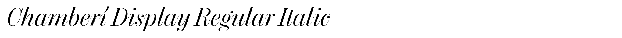 Chamberí Display Regular Italic image
